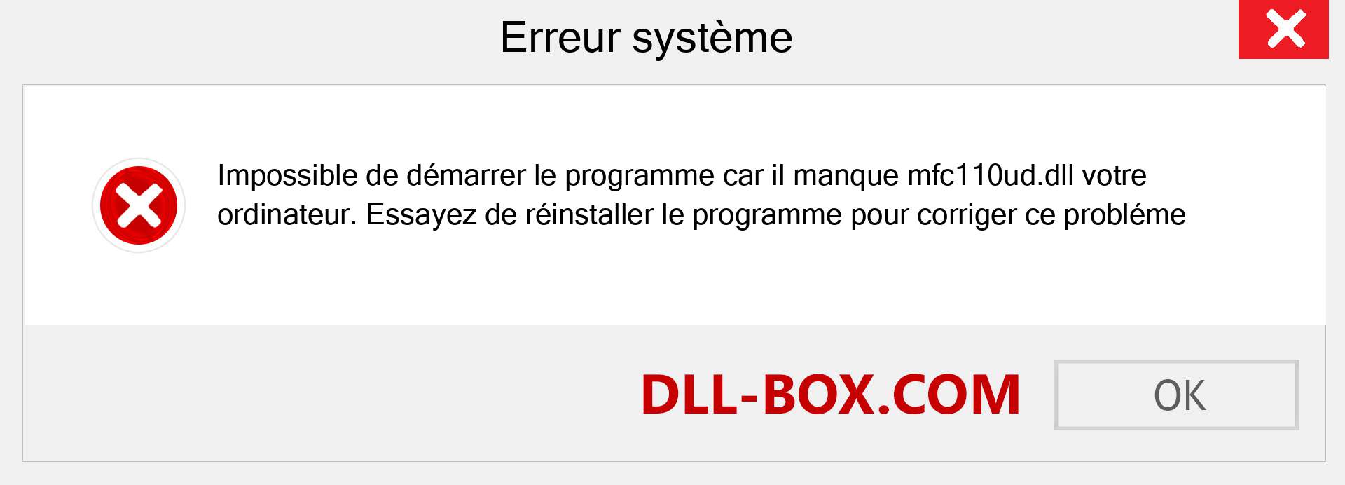 Le fichier mfc110ud.dll est manquant ?. Télécharger pour Windows 7, 8, 10 - Correction de l'erreur manquante mfc110ud dll sur Windows, photos, images