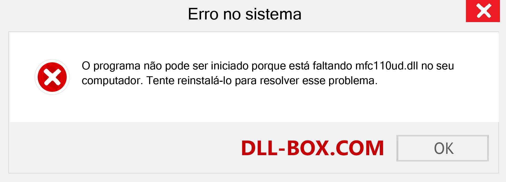 Arquivo mfc110ud.dll ausente ?. Download para Windows 7, 8, 10 - Correção de erro ausente mfc110ud dll no Windows, fotos, imagens